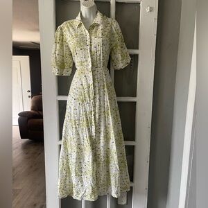 India Amory Maxi Dress with‎ Button-Down Front